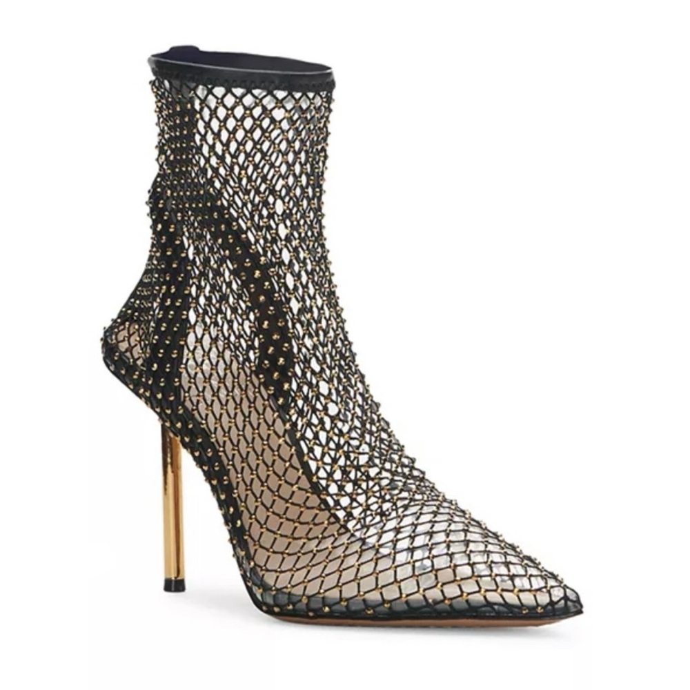 NWT Vince Camuto Stiletto Studded Mesh Sock Bootie (7)